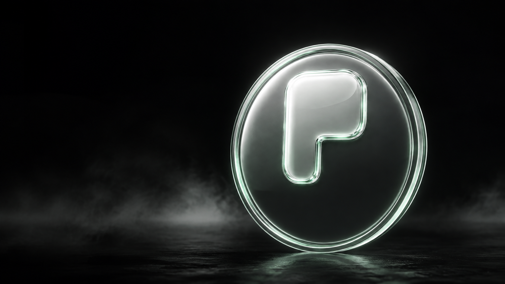 Floating glass token atmosphere