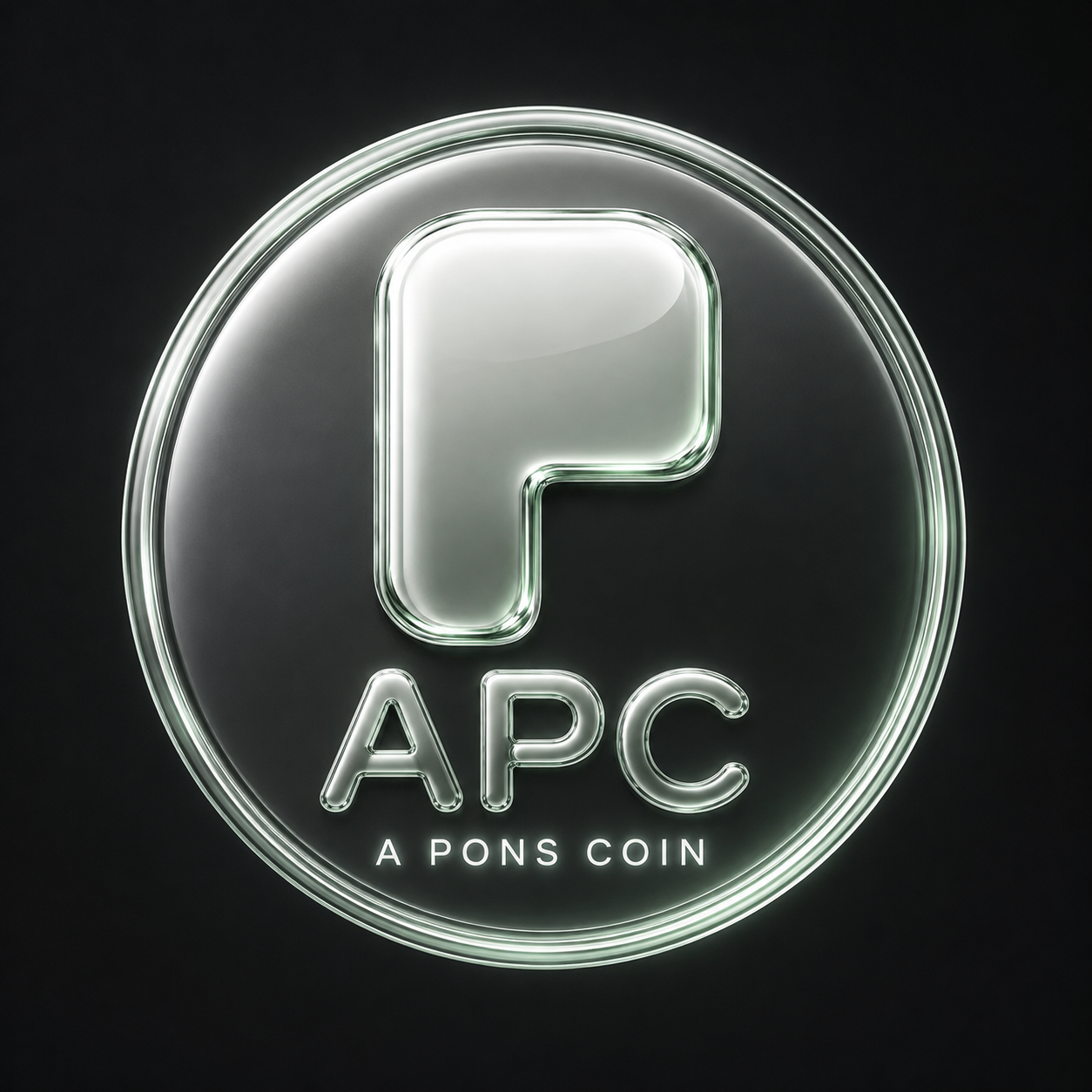 A Pons Token glass coin
